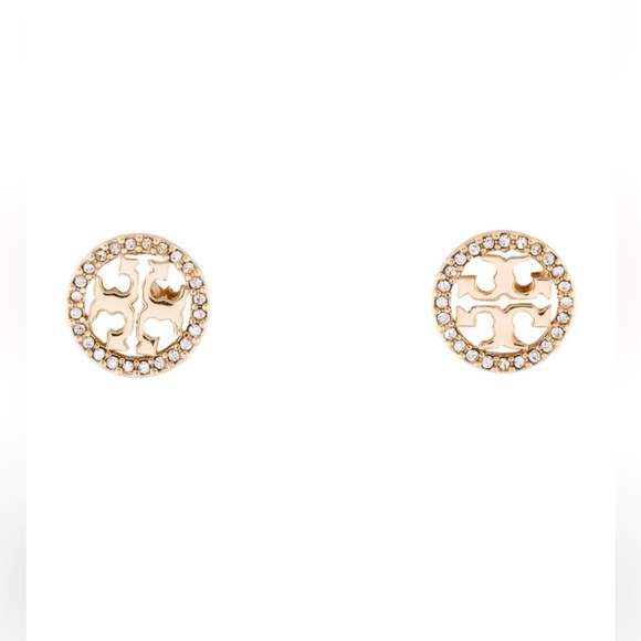 Tory Burch Crystal 'Miller Pavé' Stud Earrings - Picture 2 of 16